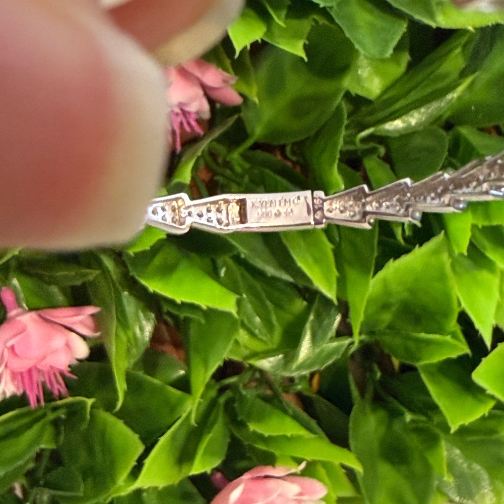 14k 16k white gold serpenti snake cz bangle bracelet - Picture 9 of 11